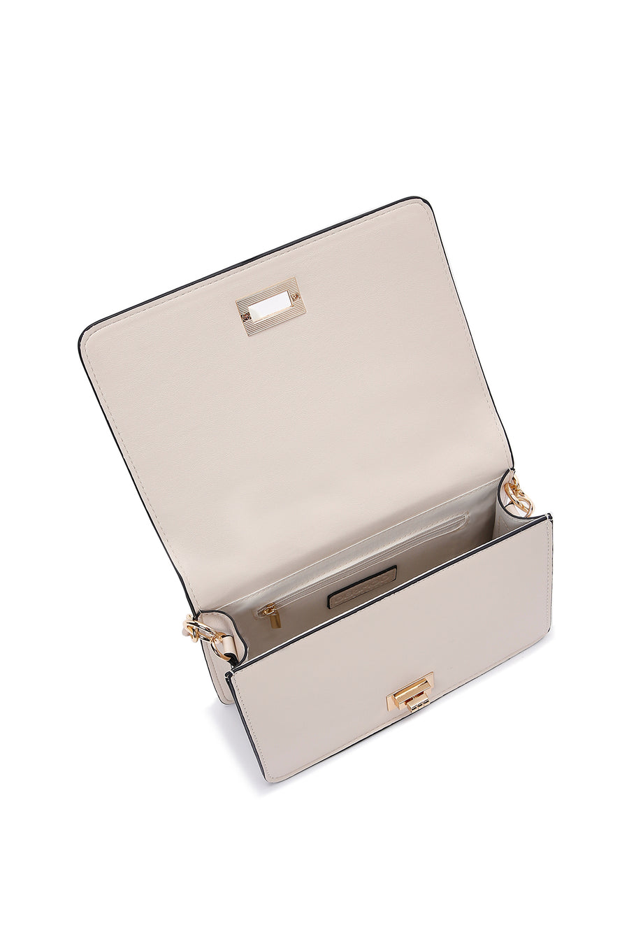 Women's Beige Quilted Handbag