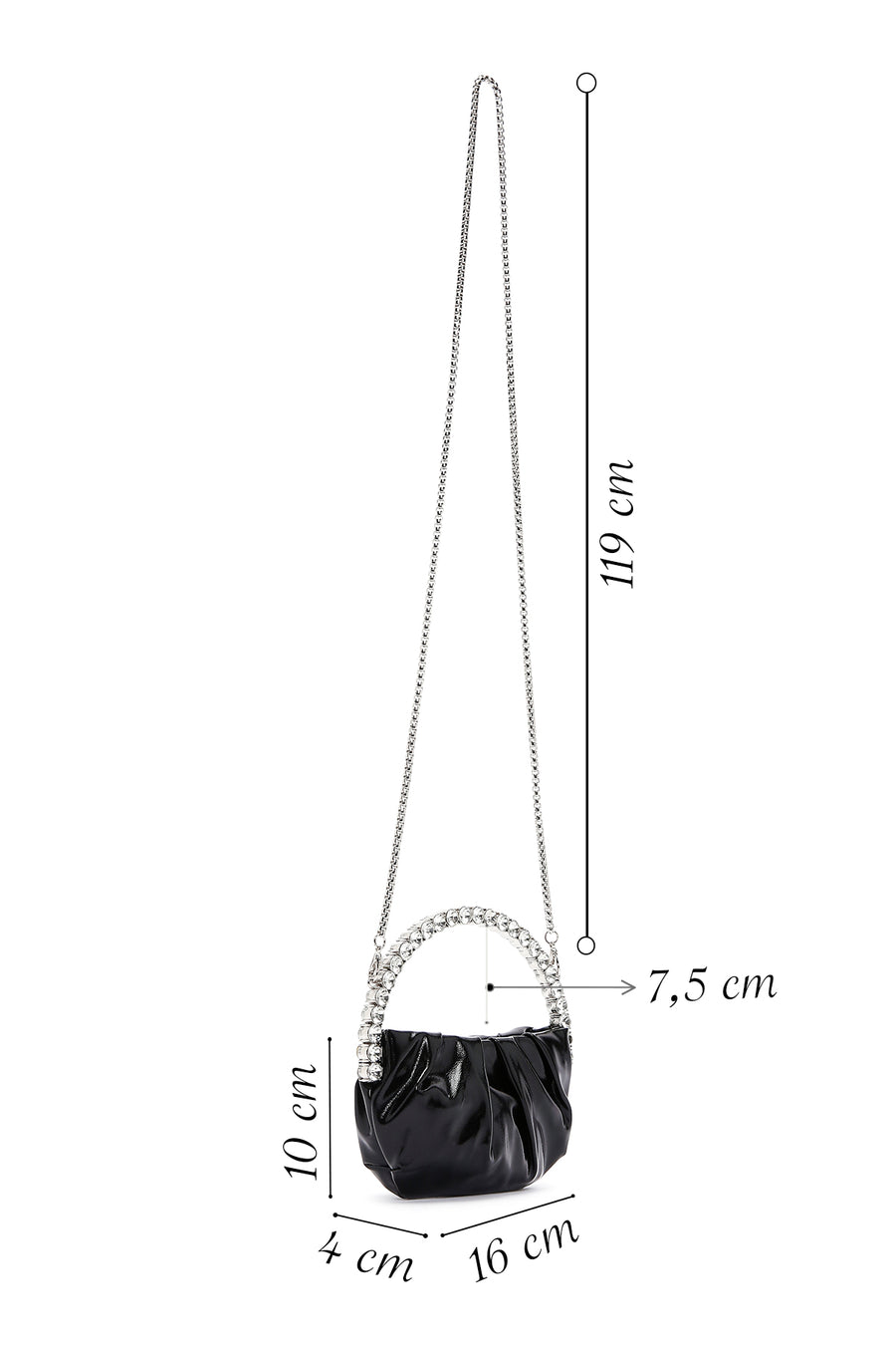 Women's Black Stone Handbag