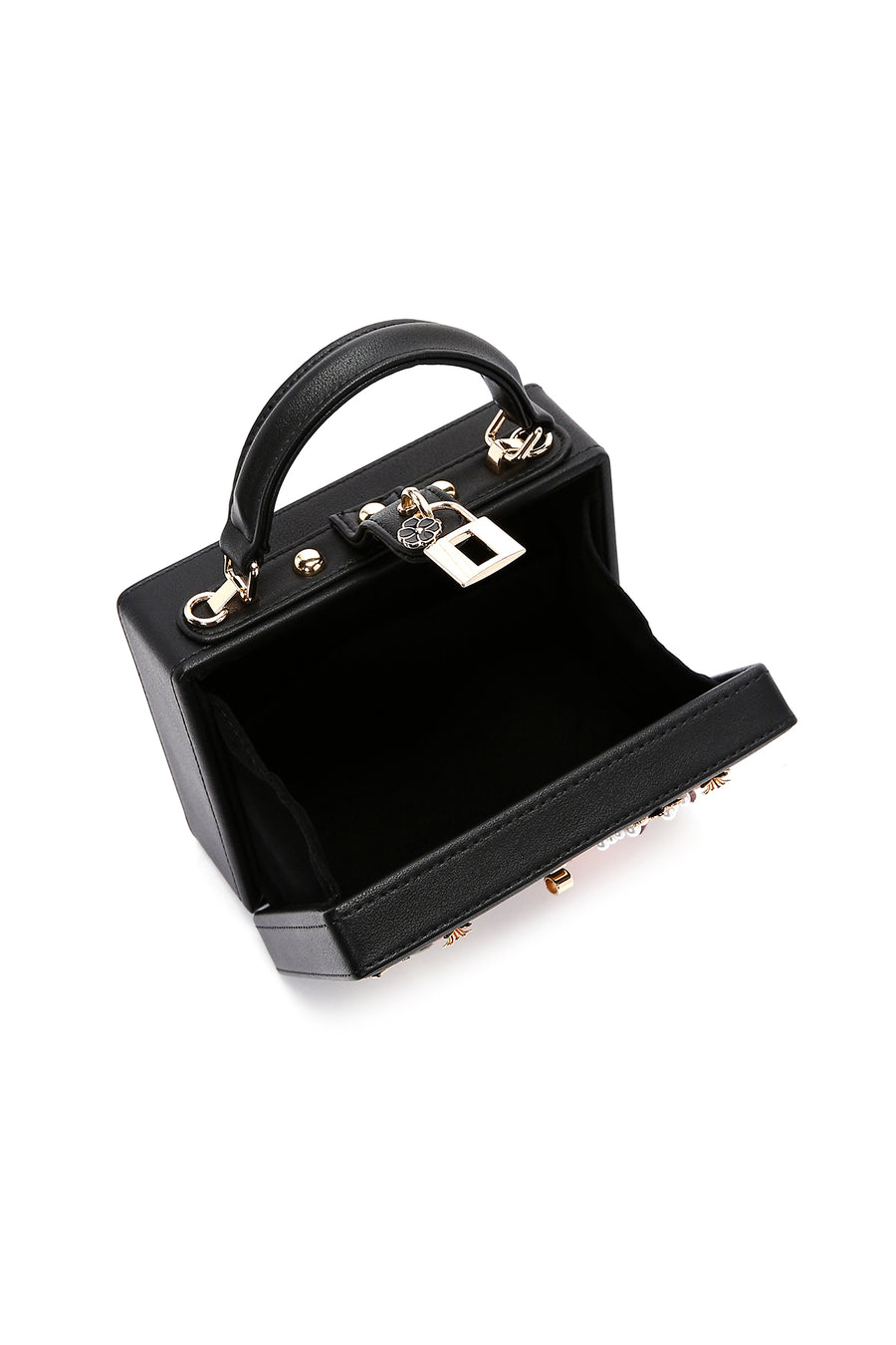 Women's Black Stone Handbag