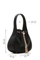 Women's Black Satin Clutch Bag | Derimod