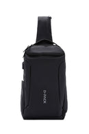 D-Pack Men's Black Technological Fabric Crossbody Bag | Derimod