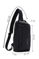 D-Pack Men's Black Technological Fabric Crossbody Bag | Derimod