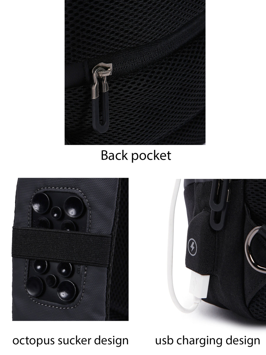 D-Pack Erkek Siyah Teknolojik Kumaş Çapraz Çanta