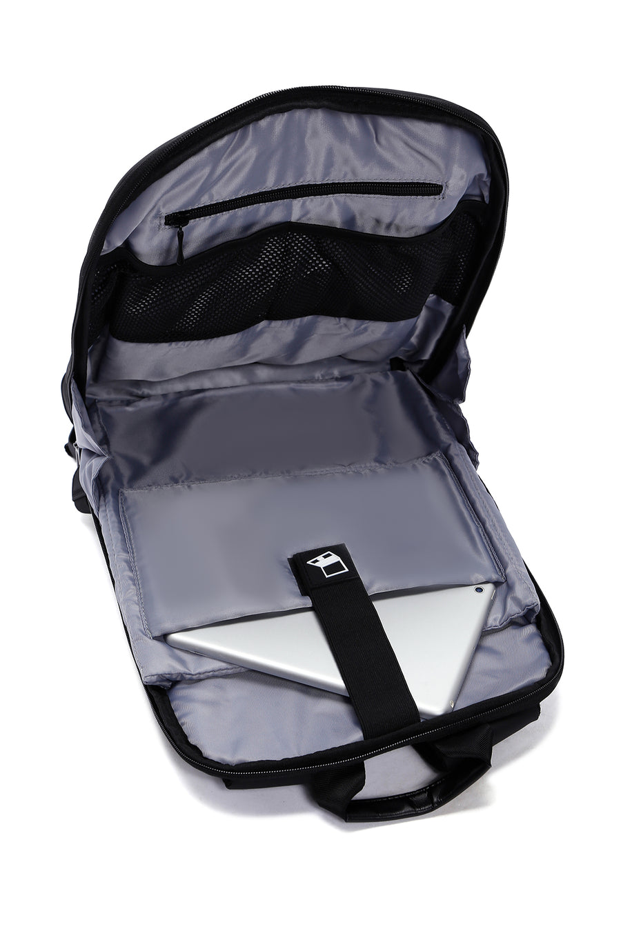 D-Pack Unisex Black Fabric Backpack
