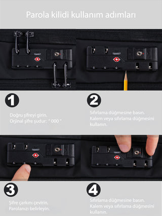 D-Pack Unisex Siyah Teknolojik Hardcase Sırt Çantası