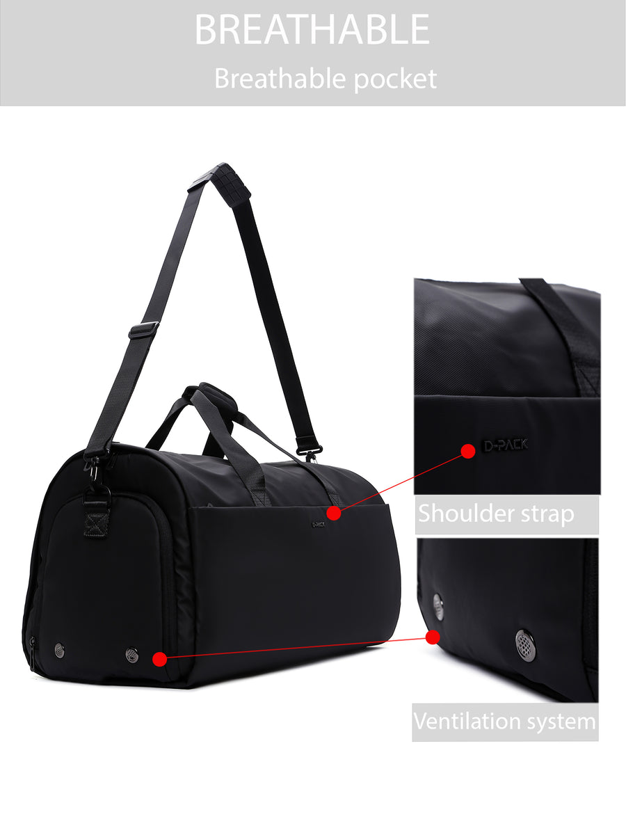 D-Pack Men's Black Travel Bag