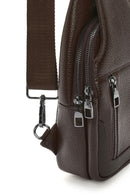 Men's Brown Leather Crossbody Bag | Derimod