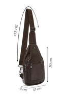 Men's Brown Leather Crossbody Bag | Derimod
