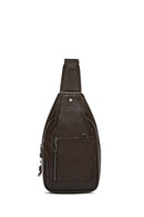 Men's Brown Leather Crossbody Bag | Derimod