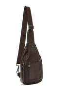Men's Brown Leather Crossbody Bag | Derimod