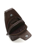 Men's Brown Leather Crossbody Bag | Derimod