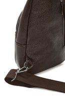 Men's Brown Leather Crossbody Bag | Derimod