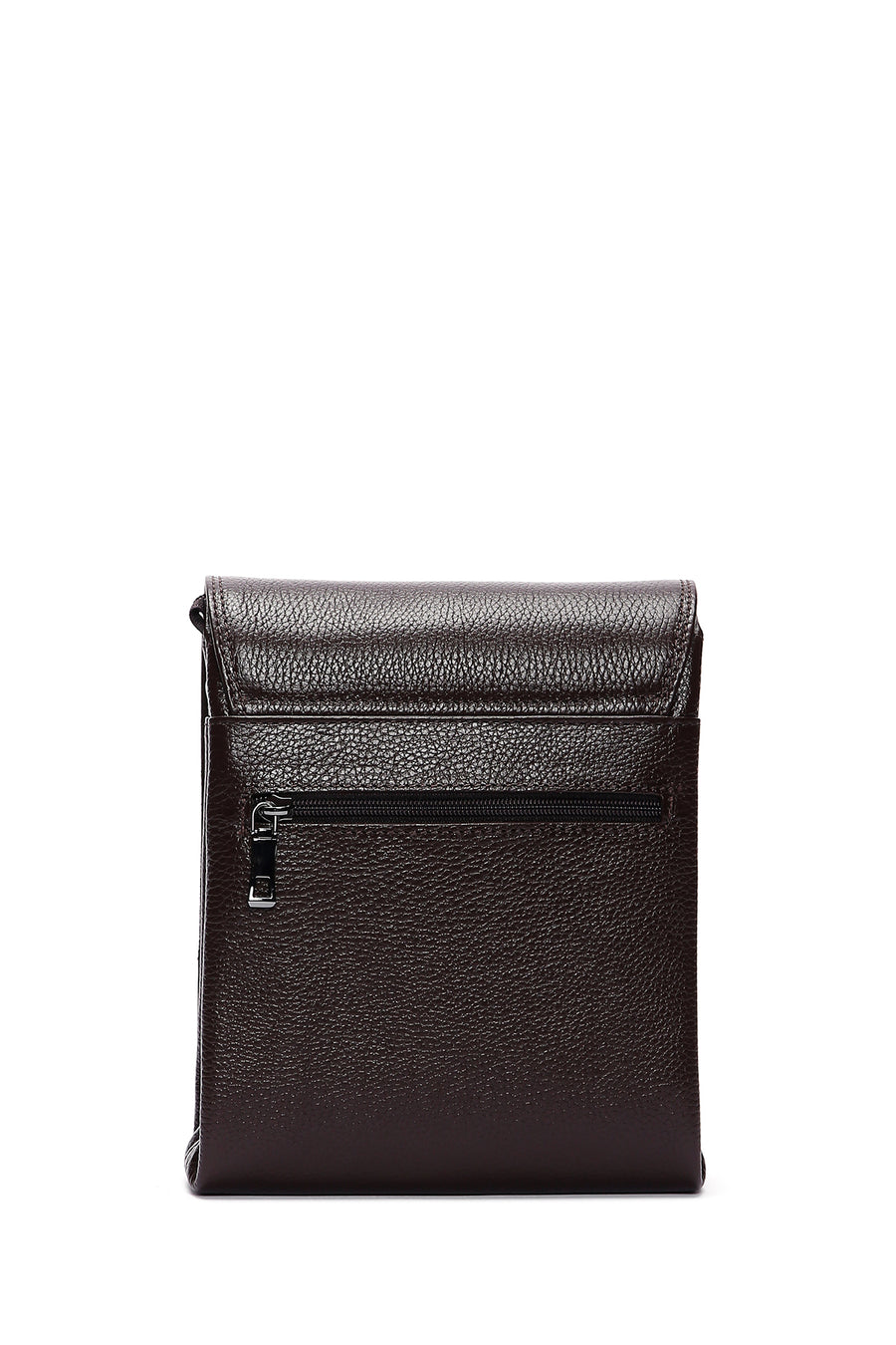 Men's Brown Leather Messenger Bag