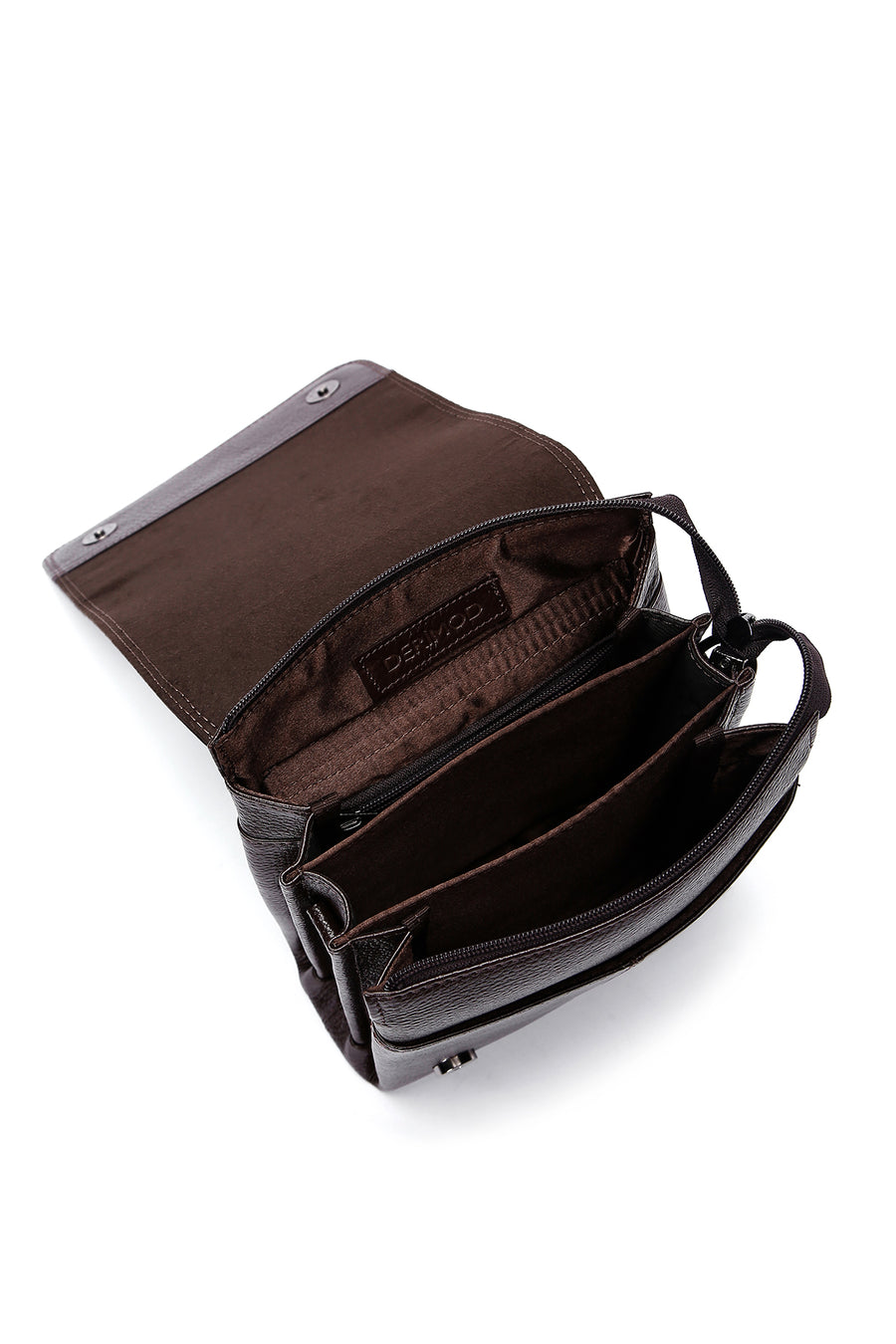 Men's Brown Leather Messenger Bag