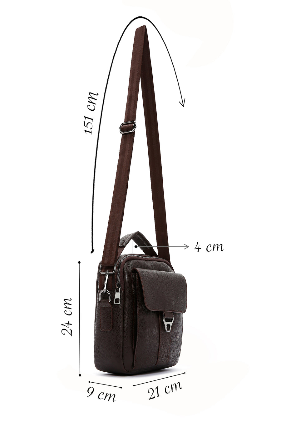 Men's Brown Crossbody Bag