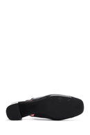 Derimod Gritti Women's Black Thick Heeled Leather Shoes | Derimod