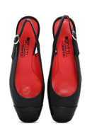 Derimod Gritti Women's Black Thick Heeled Leather Shoes | Derimod