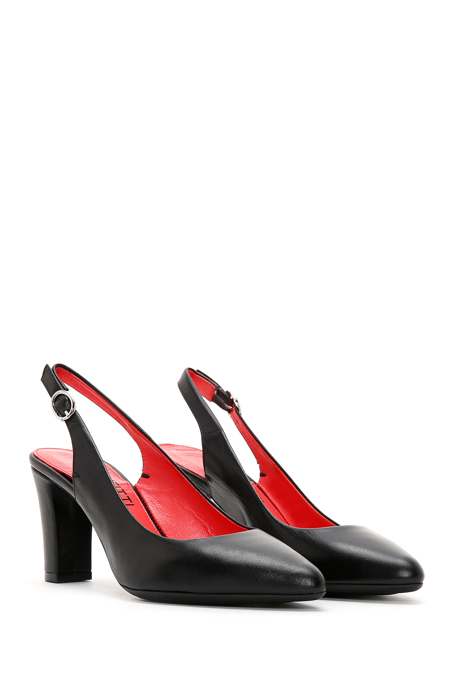 Derimod Gritti Women's Black Heeled Leather Shoes