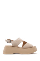Women's Beige Thick Soled Sandals | Derimod