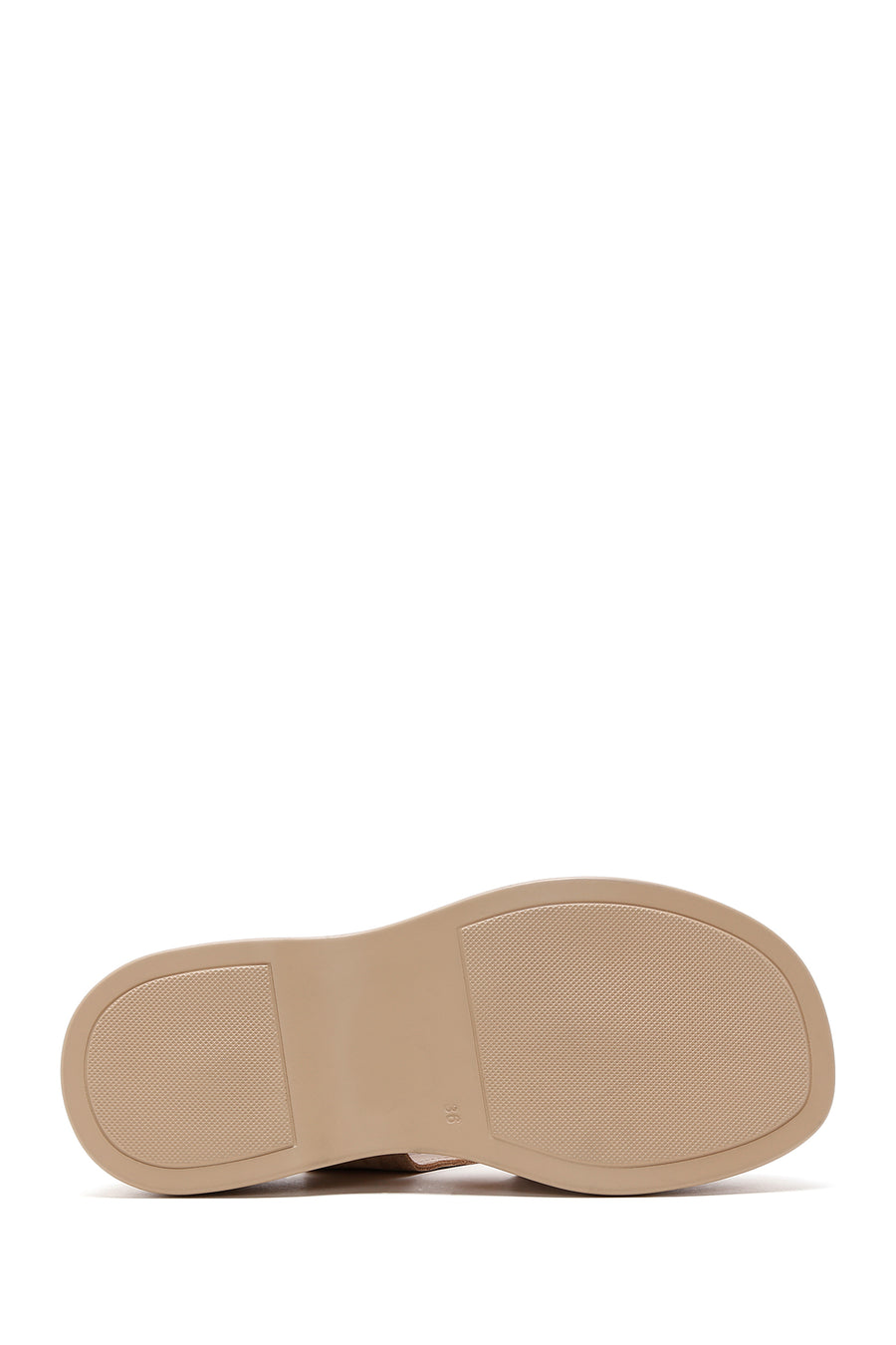 Women's Beige Thick Soled Sandals