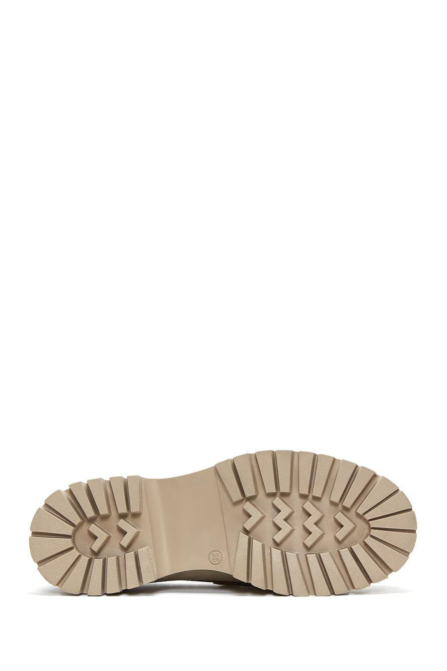 Women's Beige Suede Leather Masculine Loafer