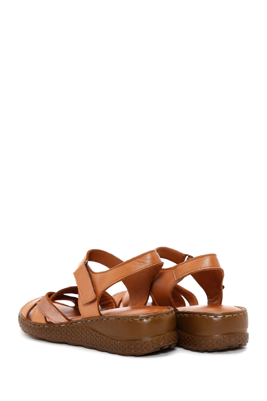 Women's Tan Leather Comfort Sandals