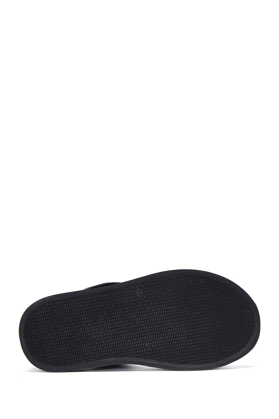 Women's Black Leather Comfort Sandals