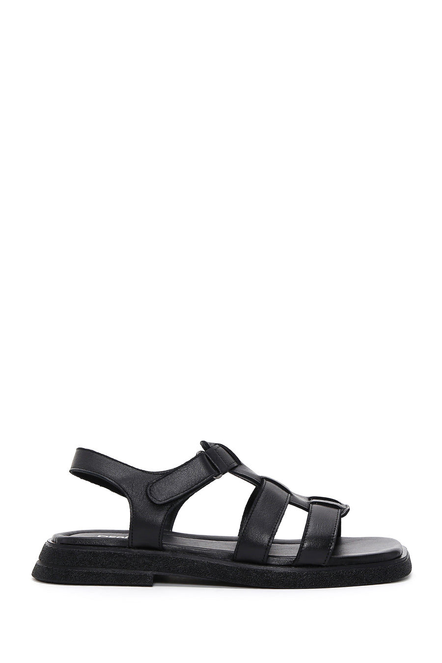 Women's Black Leather Comfort Sandals 23SFD361818 | Derimod