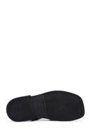 Women's Black Leather Comfort Sandals | Derimod