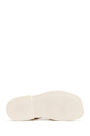 Women's Beige Leather Comfort Sandals | Derimod