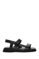 Women's Black Leather Comfort Sandals | Derimod