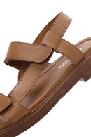 Kadın Taba Deri Comfort Sandalet | Derimod