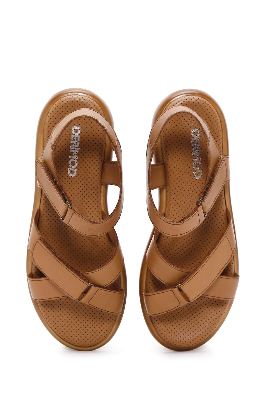 Kadın Taba Deri Comfort Sandalet