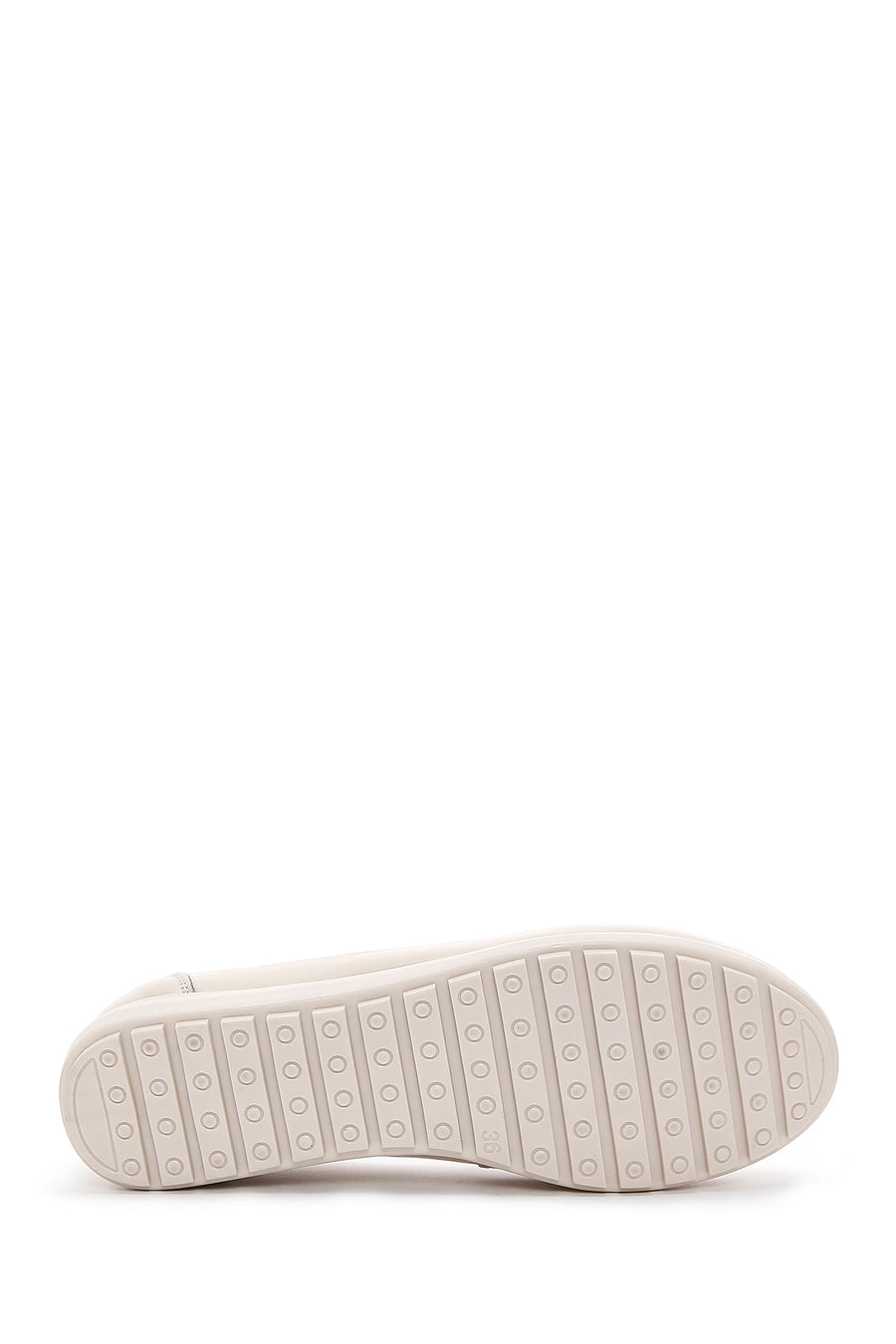 Women's Beige Leather Comfort Shoes