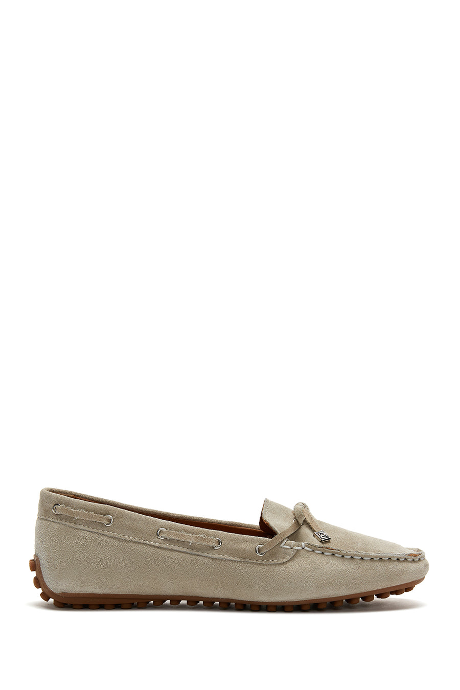 Women's Beige Suede Leather Tasseled Loafer 23SFD410210 | Derimod