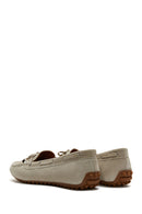 Women's Beige Suede Leather Tasseled Loafer | Derimod