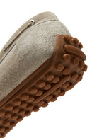 Women's Beige Suede Leather Tasseled Loafer | Derimod