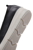 Women's Black Leather Comfort Loafer | Derimod
