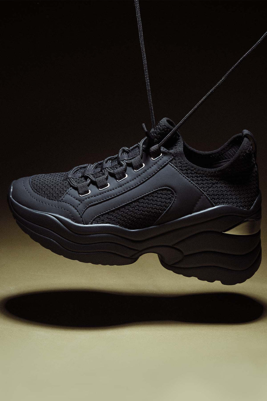 Kadın Siyah Yüksek Tabanlı Sneaker 23SFD431614 | Derimod