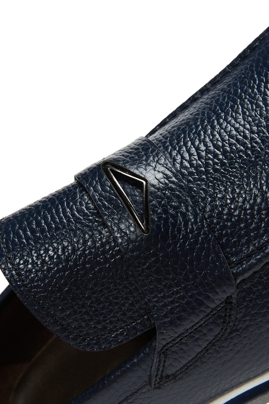Men's Navy Blue Leather Casual Loafer