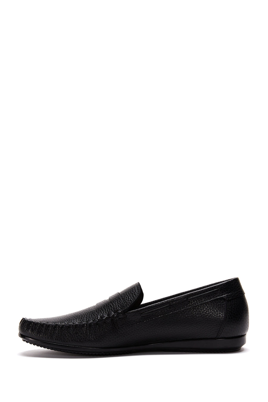 Men's Black Leather Casual Loafer