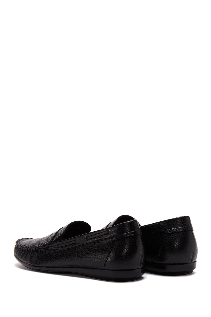 Men's Black Leather Casual Loafer