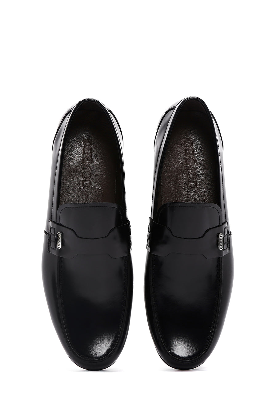 Erkek Siyah Rugan Deri Klasik Loafer