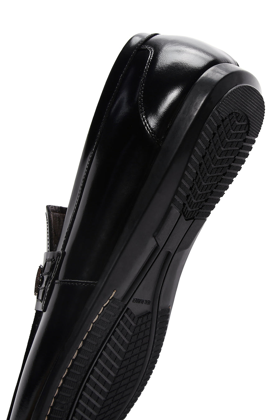 Erkek Siyah Rugan Deri Klasik Loafer