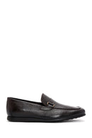 Erkek Kahve Deri Tokalı Klasik Loafer | Derimod
