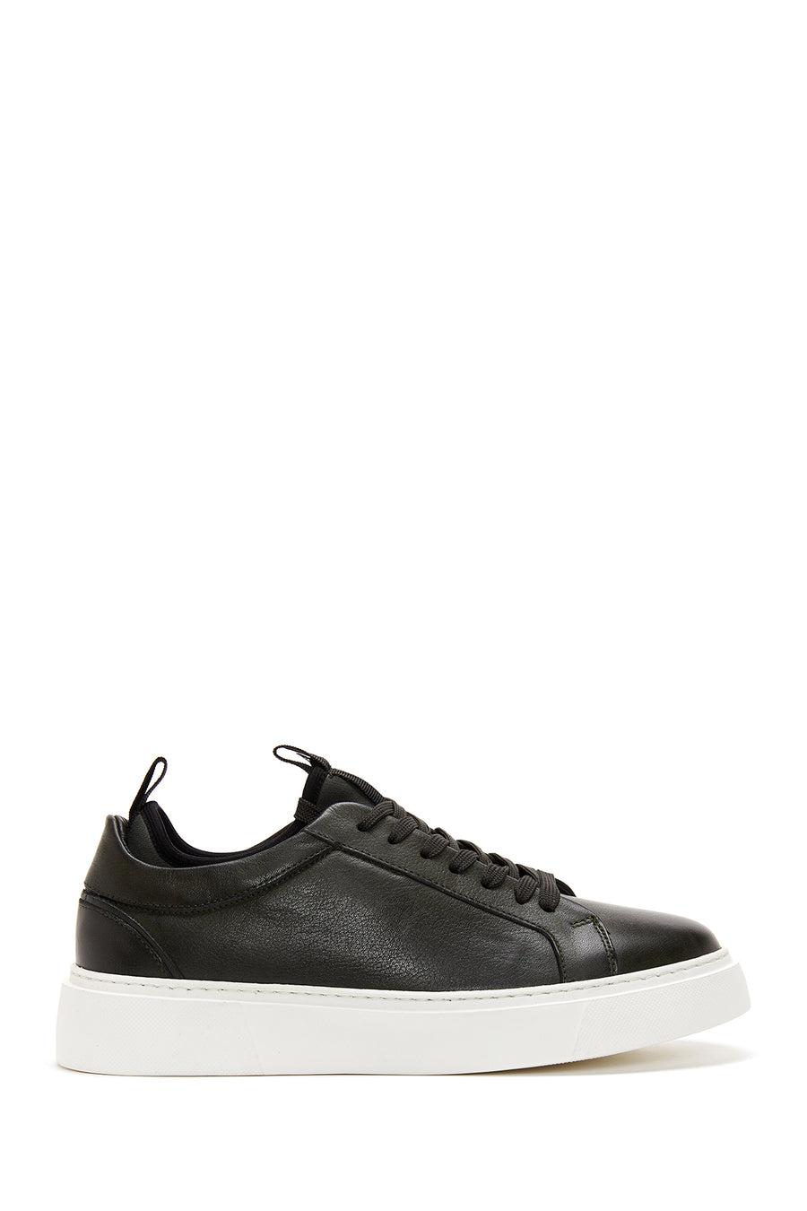 Erkek Haki Deri Çoraplı Kalın Tabanlı Sneaker 23SFD610618 | Derimod