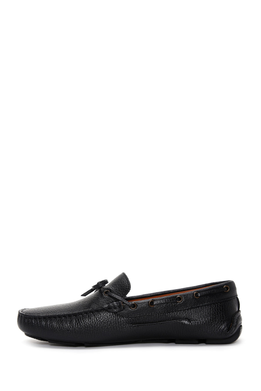 Men's Black Leather Casual Loafer