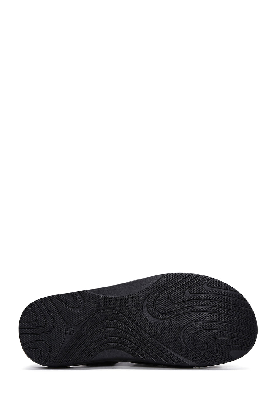 Men's Black Leather Casual Sandals