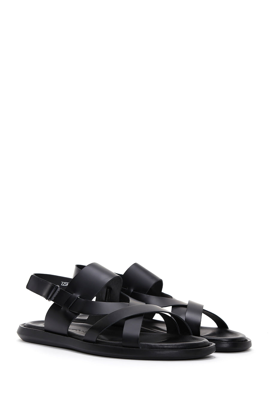 Men's Black Leather Sandals