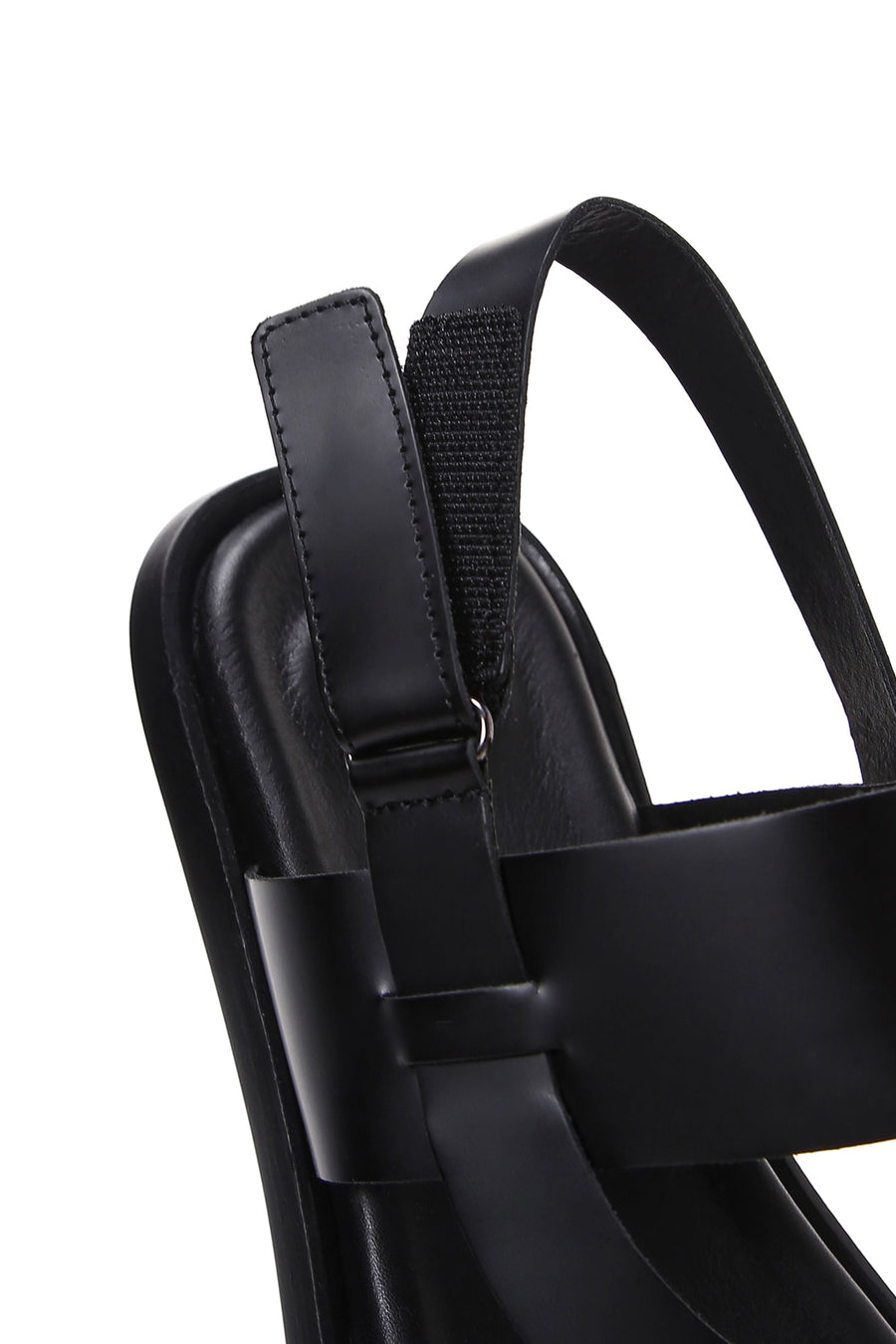 Men's Black Leather Sandals